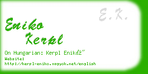 eniko kerpl business card